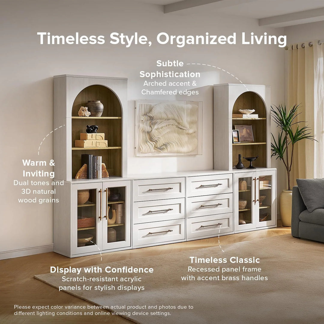 Mopio Blake 4 Piece Entertainment Center with Storage