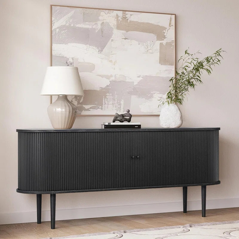 Sideboard Cabinet with Doors and Shelves - Cabinet for Living Room, Bedroom, Entryway and Office Credenza. Kitchen Buffet, Modern Media Console Table with Storage