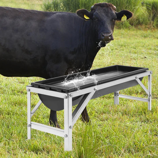 Livestock Feed Trough Long Large Capacity Feeder with Stand