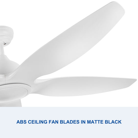 Sofucor 52/60 Inch Ceiling Fan with Integrated LED Light and Remote Control Quiet DC Motor
