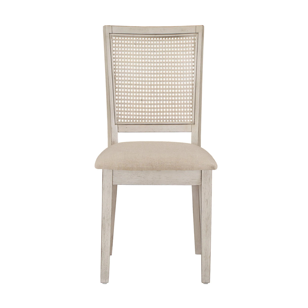 Eleanor Beige Linen Rattan Dining Chairs (Set of 2) by  Classic