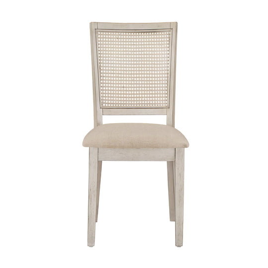 Eleanor Beige Linen Rattan Dining Chairs (Set of 2) by  Classic