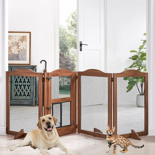 Clarica Wood Free Standing Pet Gate with Door