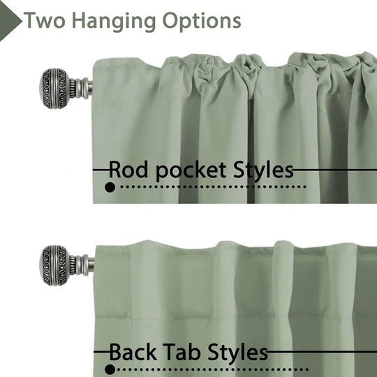 Blackout Solid Back Tab/Rod Pocket Bedroom Draperies Thermal Insulated Window Treatment Panels Room Darkening Blackout Drapes for Living Room