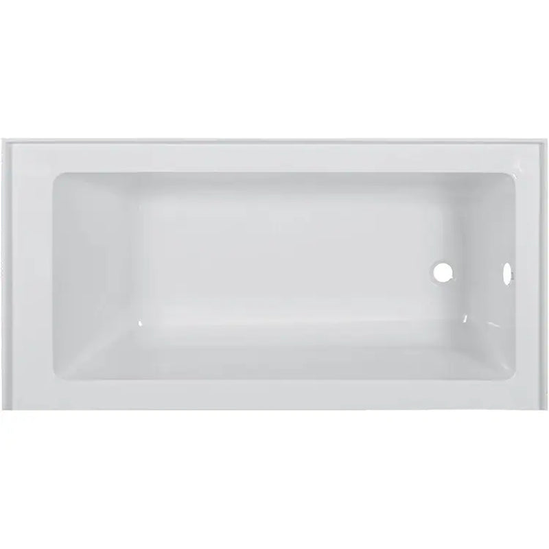 Acrylic-Fiberglass Soaking Bathtub, White. Alcove/Apron Front