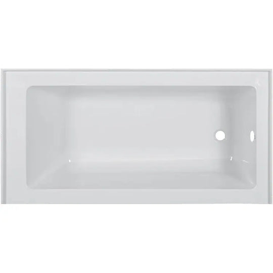 Acrylic-Fiberglass Soaking Bathtub, White. Alcove/Apron Front