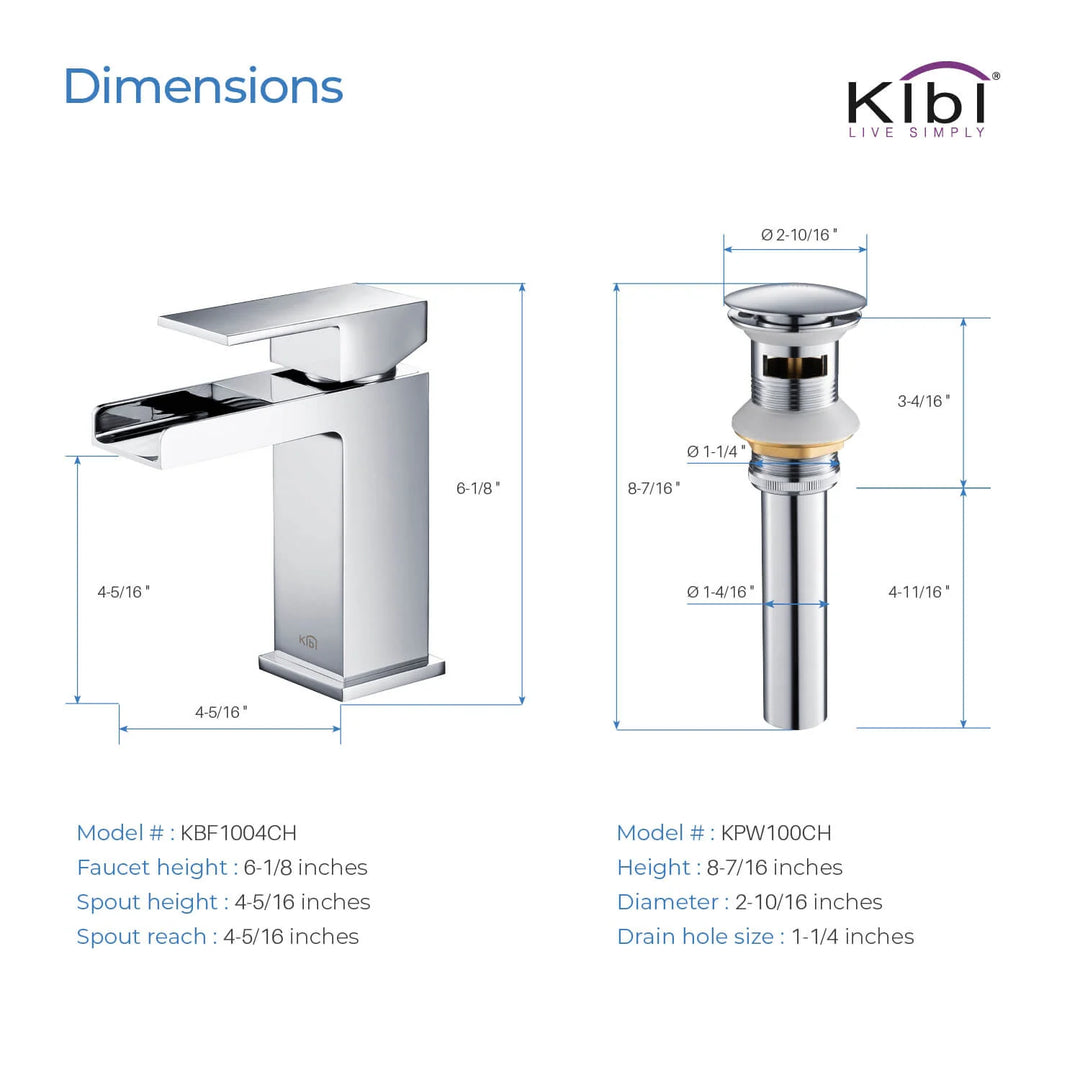 Waterfall Single Handle Bathroom Faucet