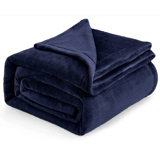 Cozy Microfiber Extra Soft Solid Color Throw Bed Blanket