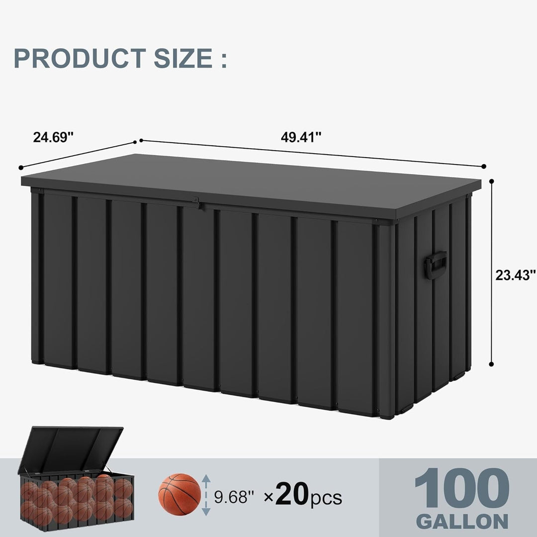Outdoor Deck Box Waterproof Lockable Storage Box Container with Lid