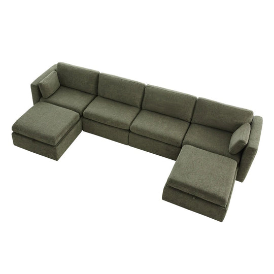 Mia Oversized Modular Sectional Fabric Sofa