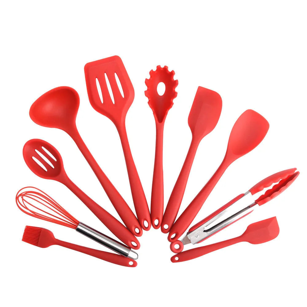 Elyon 10 Piece Silicone Kitchen Cooking Utensils Set - 10 Piece
