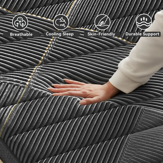 12-Inch Hybrid Mattress with Memory Foam Comfort & Individually Wrapped Coils