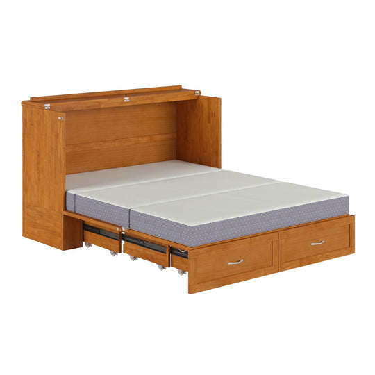 Hamilton Murphy Bed Chest with Mattress and Storage Drawer