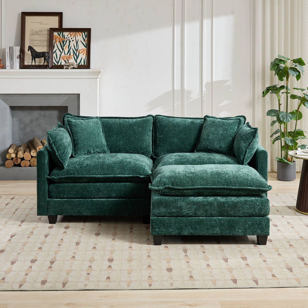 Cloud Sofa Loveseat,Modern Sectional Couch,Comfy Double Layer Upholstered Seat Cushion