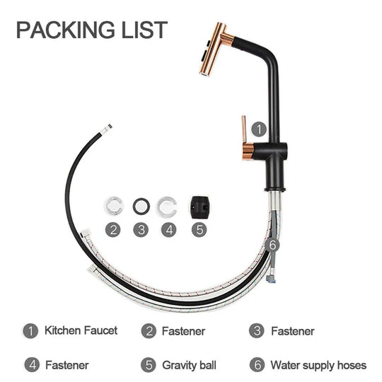 Kitchen Faucet with Pull down Sprayer, Cold & Hot Water Function