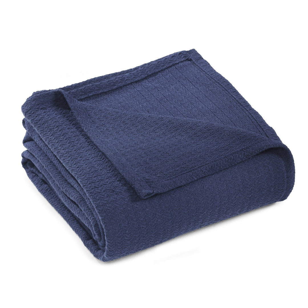 Waffle Weave Honeycomb Knit Soft Cotton Blanket