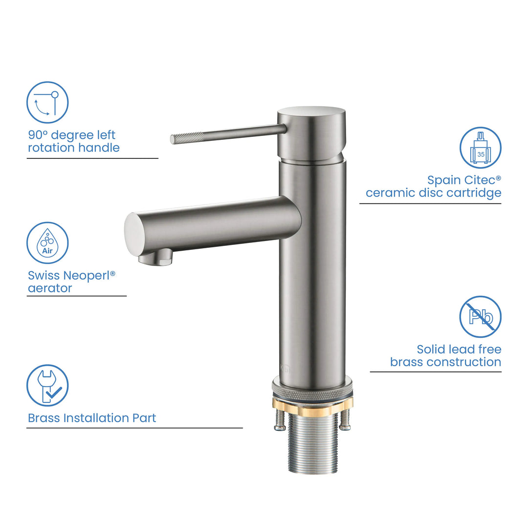 Luxury Single Hole Bathroom Faucet