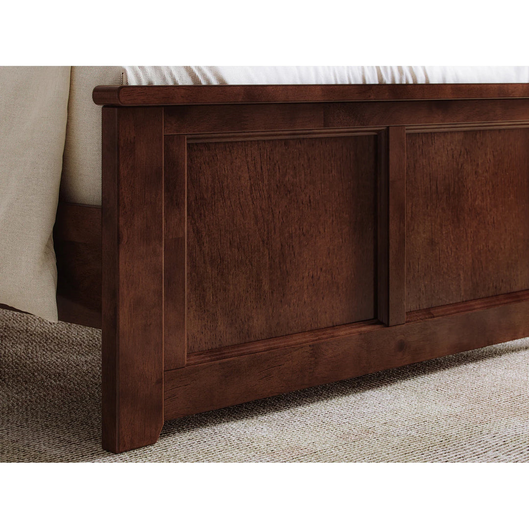 Charlotte Solid Wood Low Profile Platform Bed with Matching Footboard