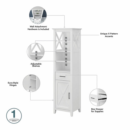 Key West 64W Double Vanity with Sinks and Storage by