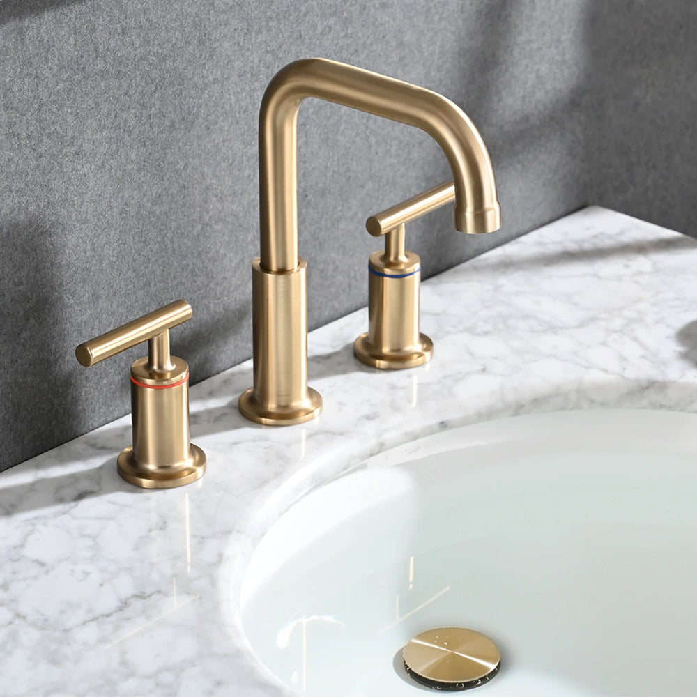8 Inch Luxury Widespread Bathroom Sink Faucet with Pop-Up Drain