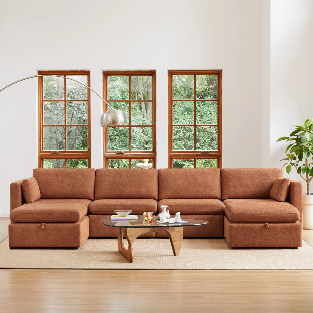 Mia Oversized Modular Sectional Fabric Sofa