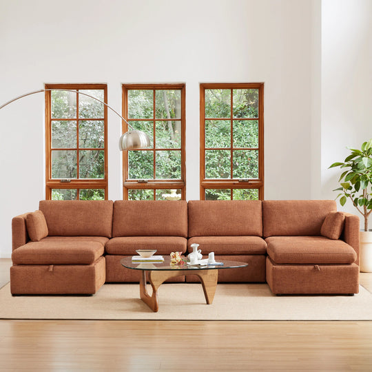 Mia Oversized Modular Sectional Fabric Sofa