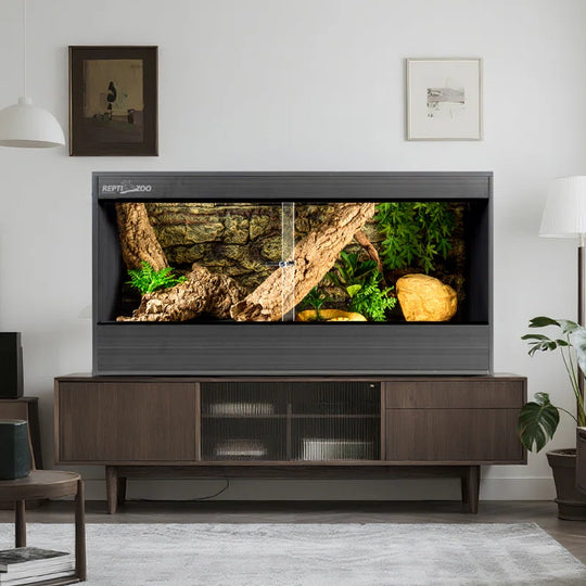 Reptile Terrarium with Sliding Glass Door, 35 X 17 X 18 Inches