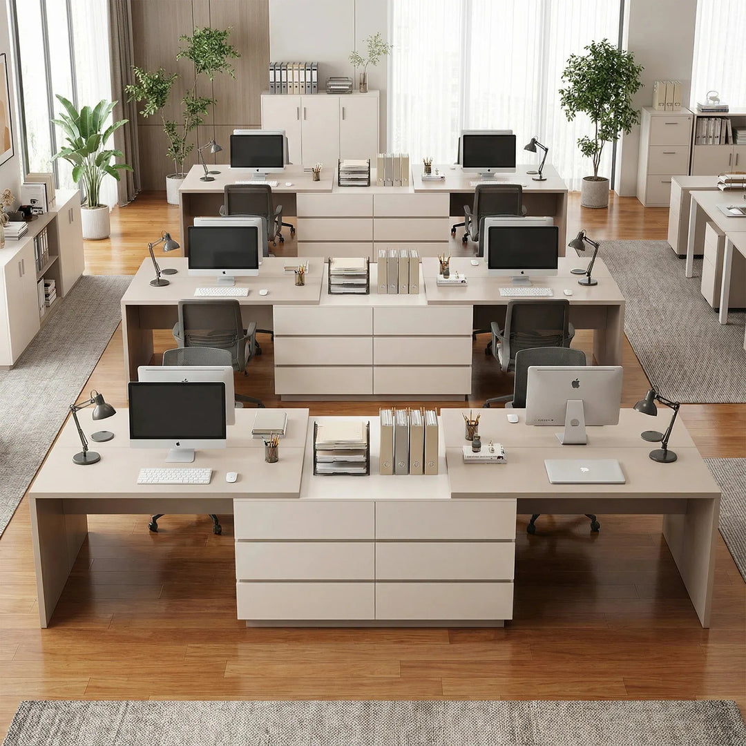 144 Inch Modern Home Office Expandable Dresser Desk