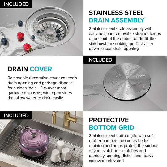 Kore Workstation Drop-In Stainless Steel Kitchen Sink