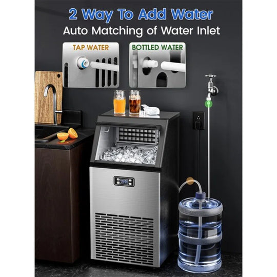 100 Lb. Daily Production Clear Ice Freestanding Ice Maker