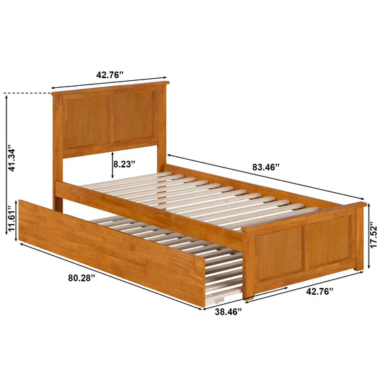 Madison Platform Bed with Matching Footboard & Trundle