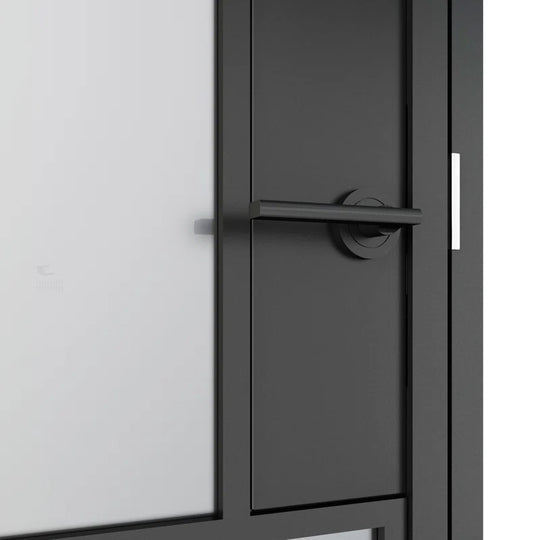 Glass and Metal Frame Glass Hollow Swing Door Interior Standard Door