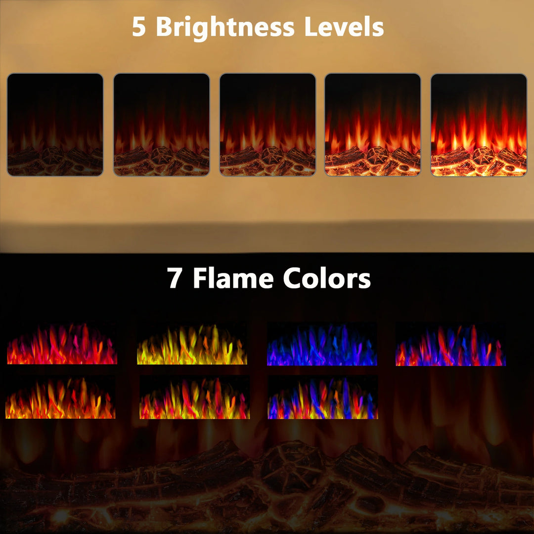 18/23 Inches Electric Fireplace Heater, 750/1500W Electric Fireplace Insert with Overheating Protection