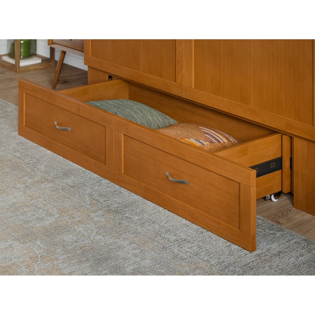 Hamilton Murphy Bed Chest with Mattress and Storage Drawer