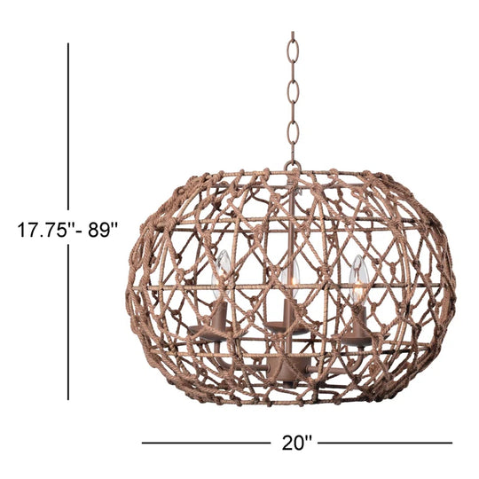Hachiro 3 - Light Dimmable Globe Chandelier