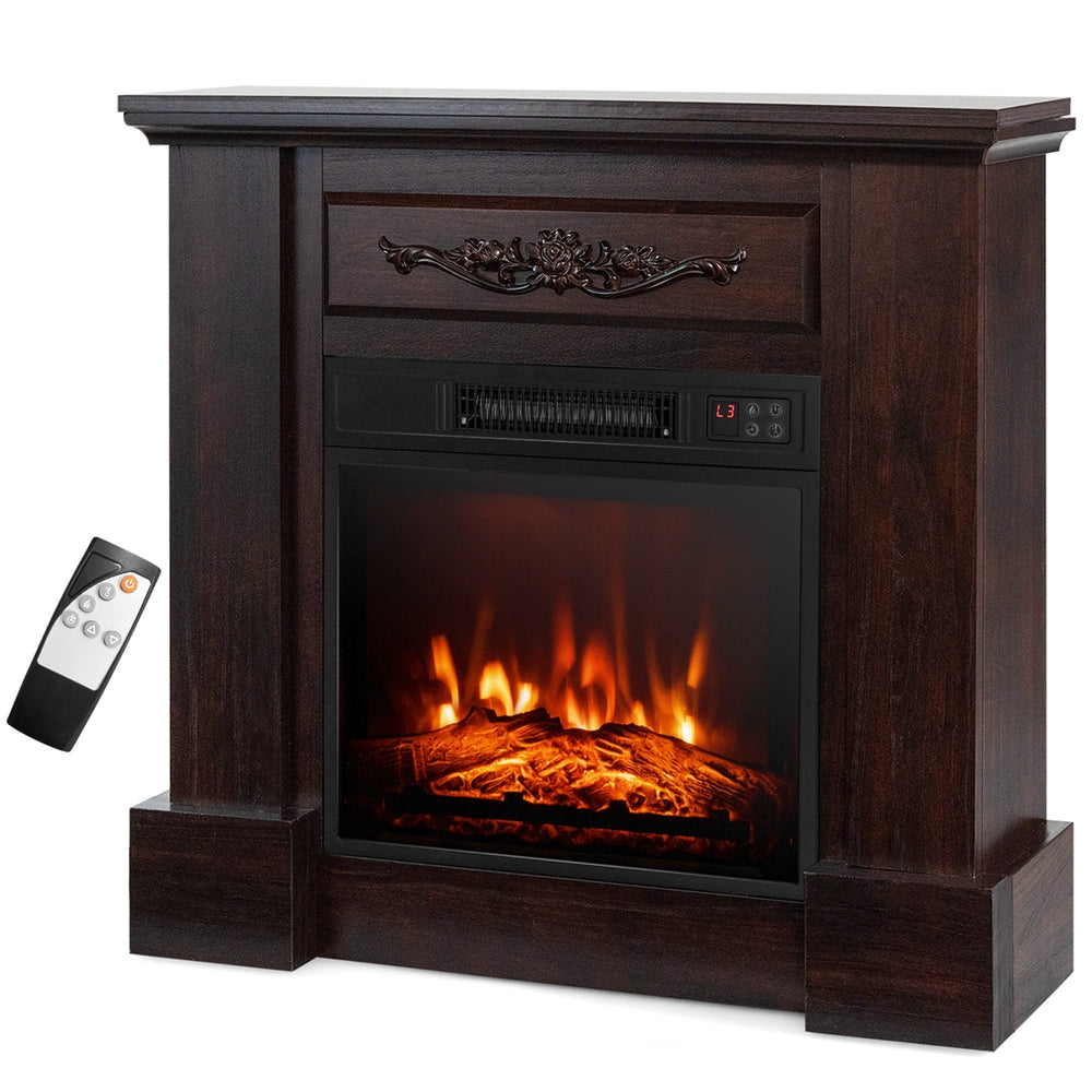 32" Electric Fireplace Mantel TV Stand Space Heater W/Remote - See Details