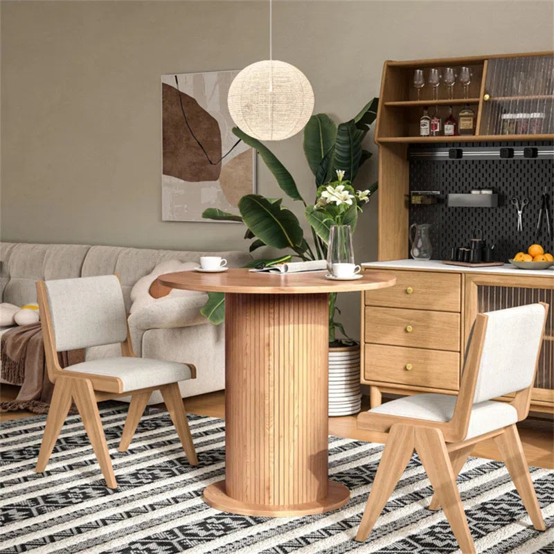 Round Dining Table, Farmhouse Kitchen Table for Kitchen Living Room