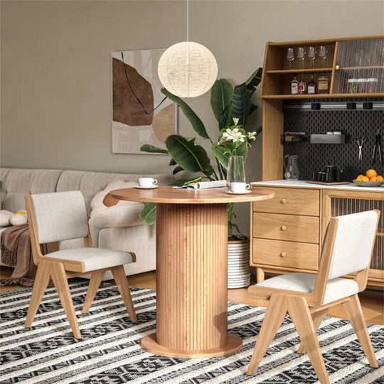 Round Dining Table, Farmhouse Kitchen Table for Kitchen Living Room