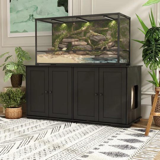 47.2'' X 19.7'' X 23.6'' Wood Reptile Stand