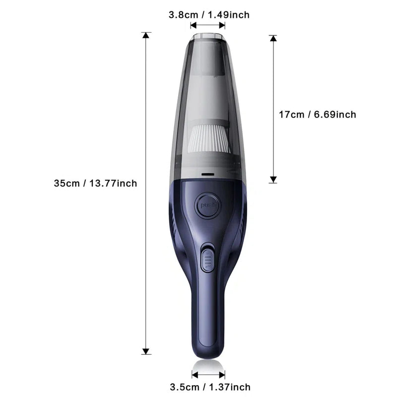 CASCADEVAC Cordless Handheld Vacuum,901,Dual-Use CAR &HOME ,Crevice Tool, Lithium Ion Vacuum