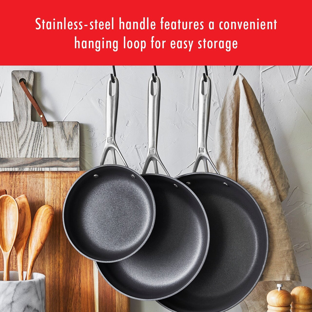 Motion Nonstick Hard-Anodized 10-Piece Cookware Set in Grey, Dutch Oven, Fry Pan, Saucepan - 10-Pc