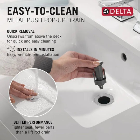 Modern Single Hole Bathroom Faucet with Drain Assembly, Single Handle Bathroom Sink Faucet