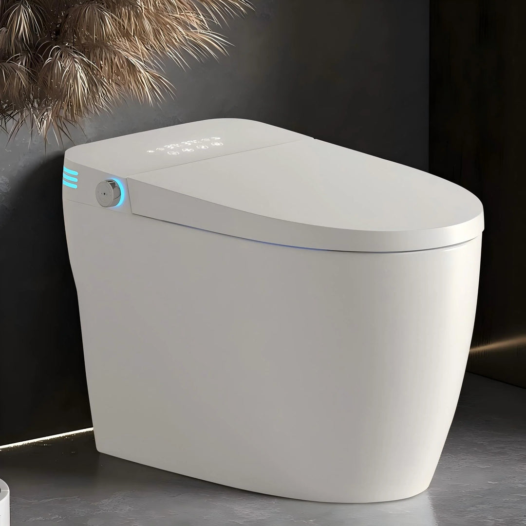 ABRUZZO Smart Bidet Toilet Auto Flush, Heated Seat, Warm Water, Dryer, Remote Control, Panel Black / White Options