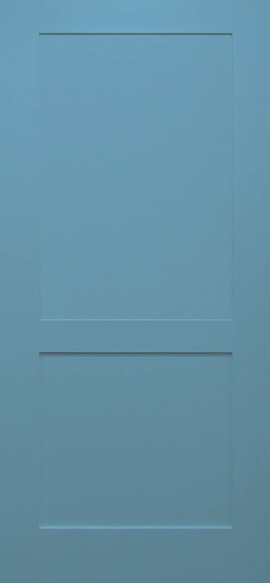 Stratton Contemporary Unfinished Smooth Fiberglass Prehung Front Entry Door by Prestige Door
