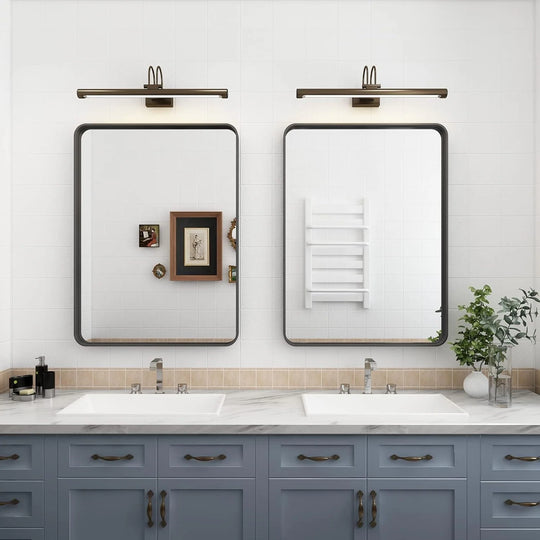 Aluminum Alloy Framed French Cleat Mounted Tempered Glass Wall Vanity Mirror