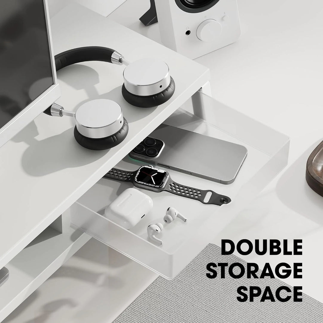 Fenge Dual Monitor Stand Riser for Desk, 42.5In Large Monitor Stand for 2 Monitor - 42.5X9.2X5.4 Inches