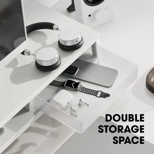 Fenge Dual Monitor Stand Riser for Desk, 42.5In Large Monitor Stand for 2 Monitor - 42.5X9.2X5.4 Inches