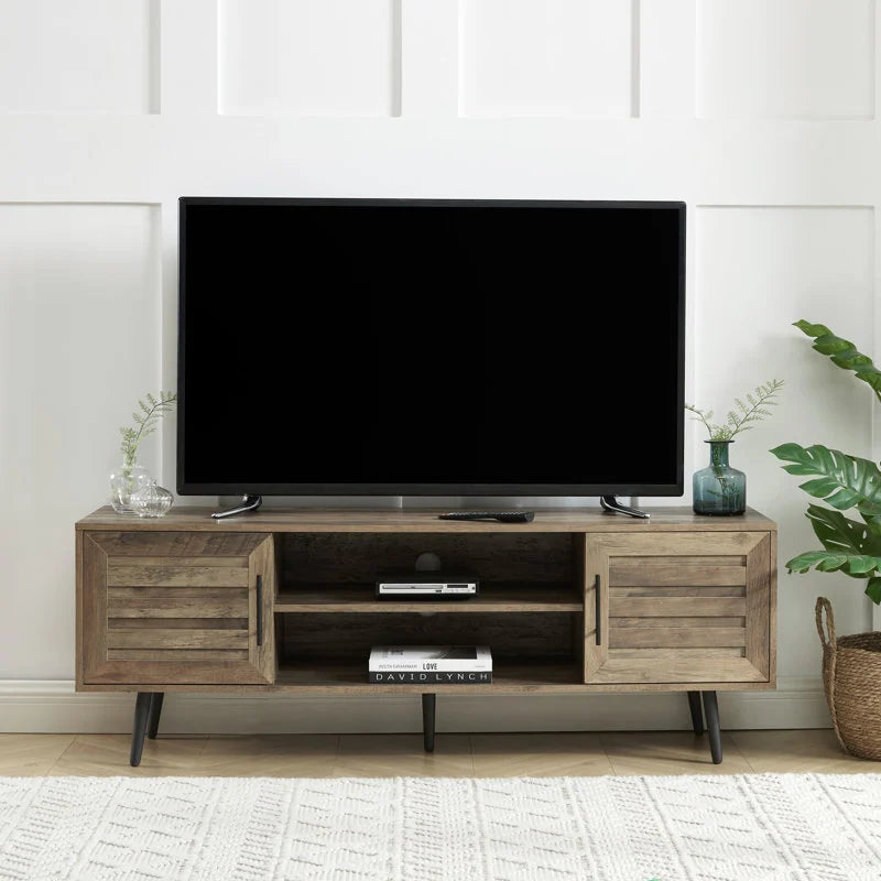 Mid-Century Modern TV Stand for Tvs up to 70" Entertainment Center Media Console - 20.5'' H X 59'' W X 15.5'' D