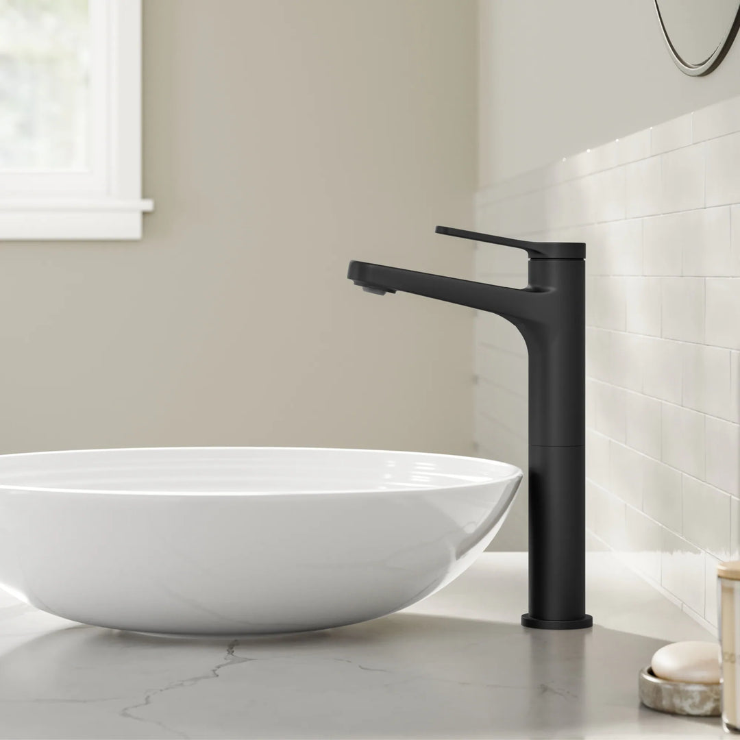 Indy Single Handle Vessel Bathroom Faucet with Pop up Drain
