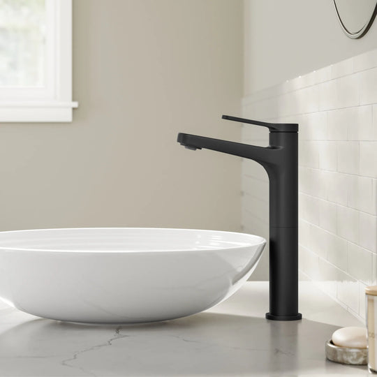 Indy Single Handle Vessel Bathroom Faucet with Pop up Drain